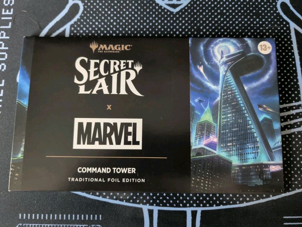 MTG Magic Secret Lair Marvel Command Tower Traditional Foil Sealed Avengers
